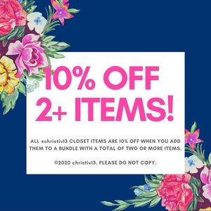 💕🛍 SALE! 10% OFF 2+ ITEMS IN A BUNDLE! 🛍💕